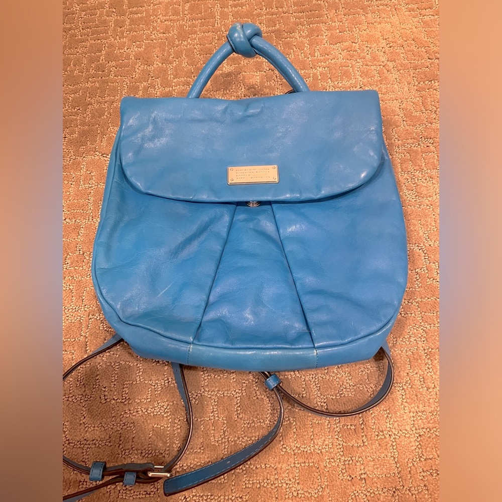 MARC BY MARC JACOBS Blue Leather Backpack